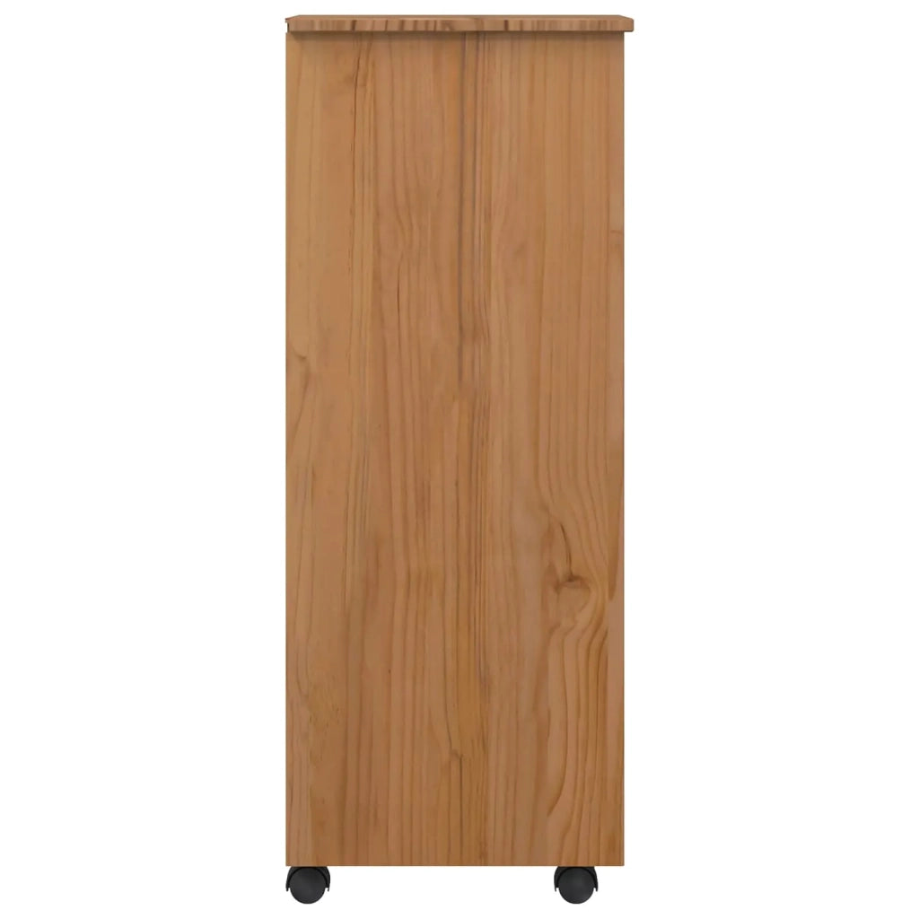 Armadietto Rotolante con Cassetti CORONA Marrone Miele 42040535