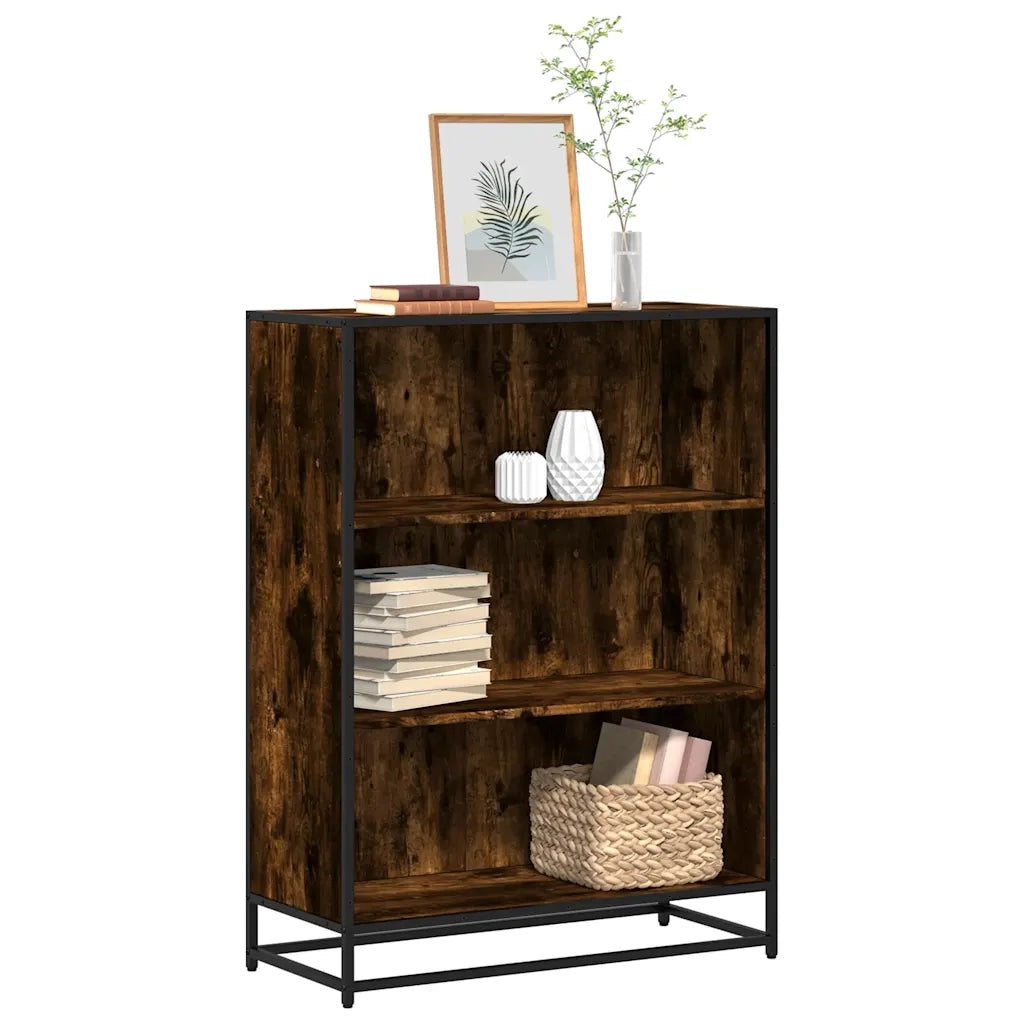 Libreria Rovere Fumo 80,5x35x107,5 cm in Legno Multistrato 849121