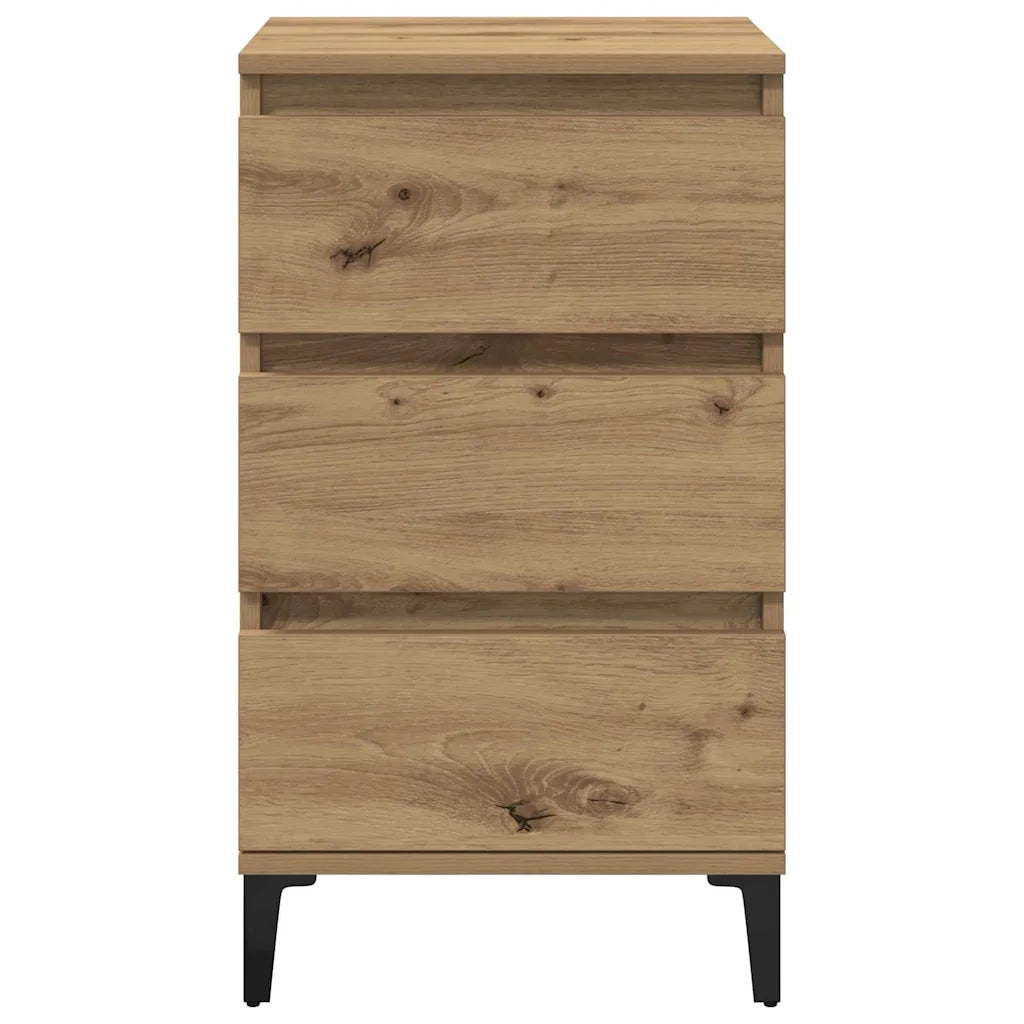Comodino | Armadio da Notte | Mobiletto da notte Rovere artigianale 45 x 35 x 44 cm