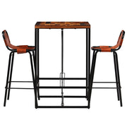 Set da Bar 3 pz in Massello di Recupero e Vera Pelle di Capra 246286