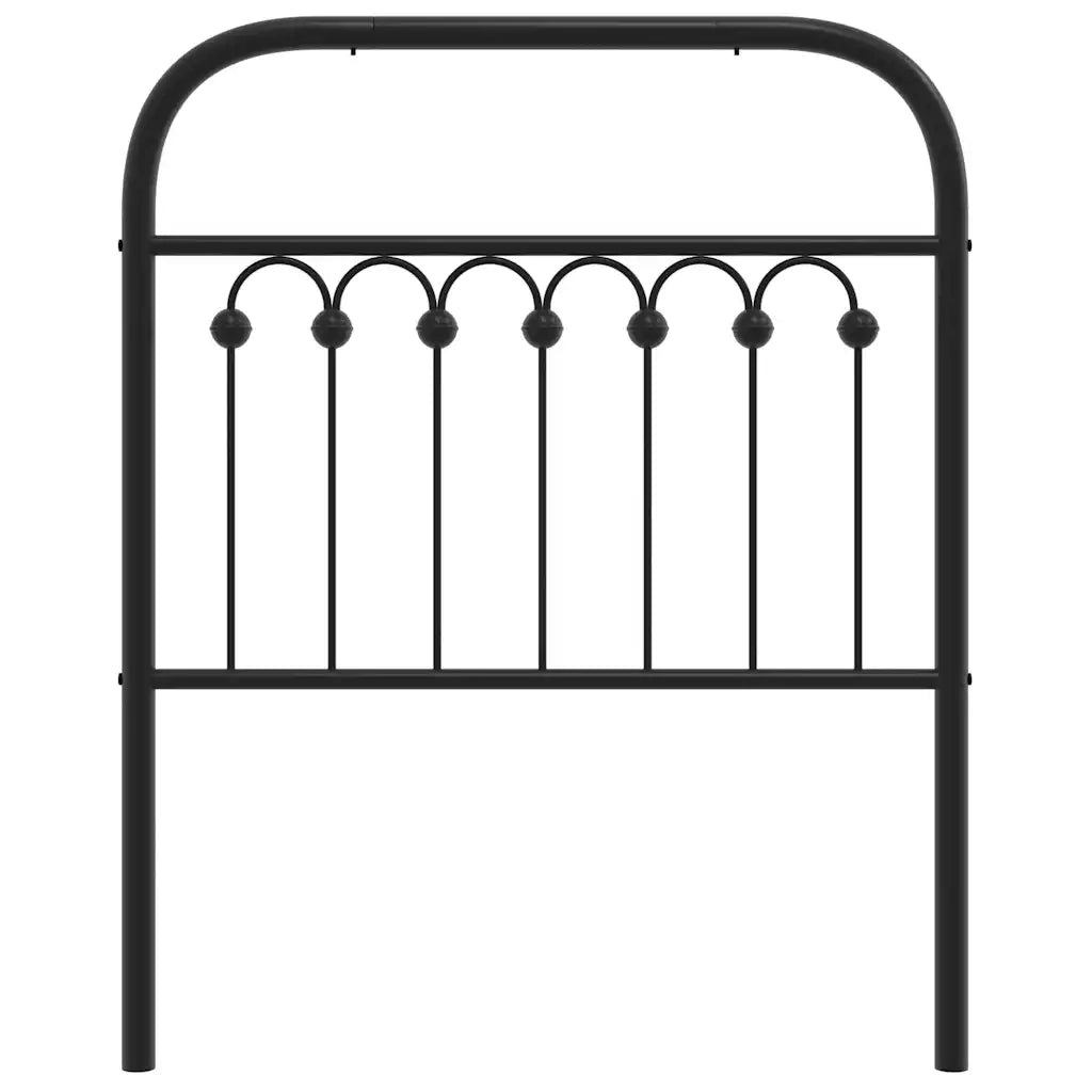 Testiera di Ricambio in Metallo Nero 80 cm 376627