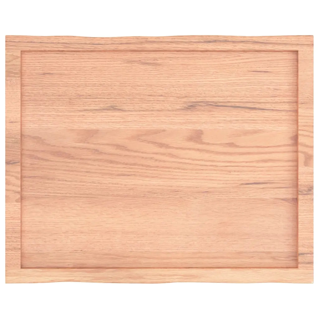 Piano Tavolo | Superficie Tavolo | Piano Scrivania Marrone Chiaro 80x60x(2-4) cm Rovere Non Trattato