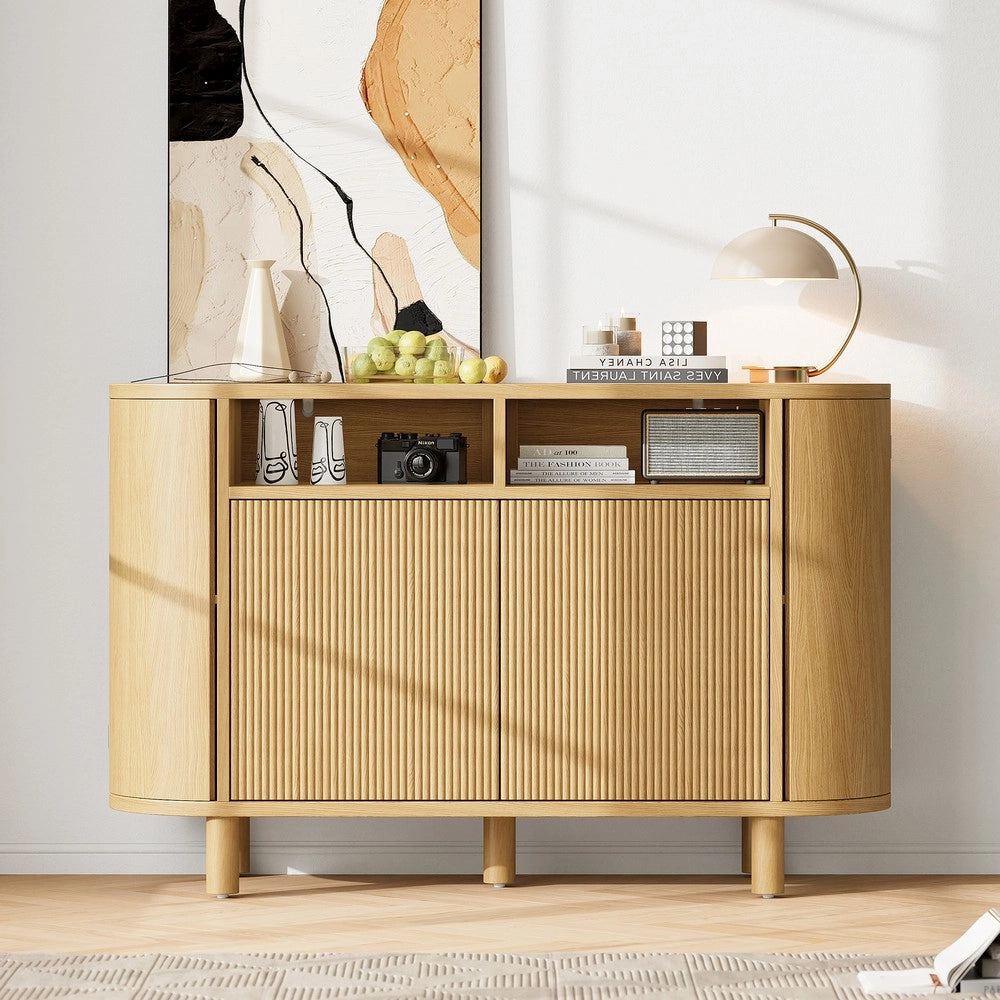 Credenza Moderna con Ante e Vani ¨C MINIMAL ¨C Naturale