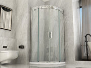 Box doccia semicircolare scorrevole cristallo 8mm trasparente Fluida 90x90 cm