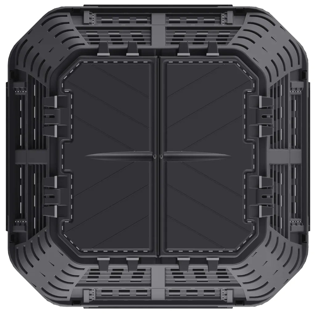 Compostiera da Giardino Nera 93,3x93,3x146 cm 1000 L 146278