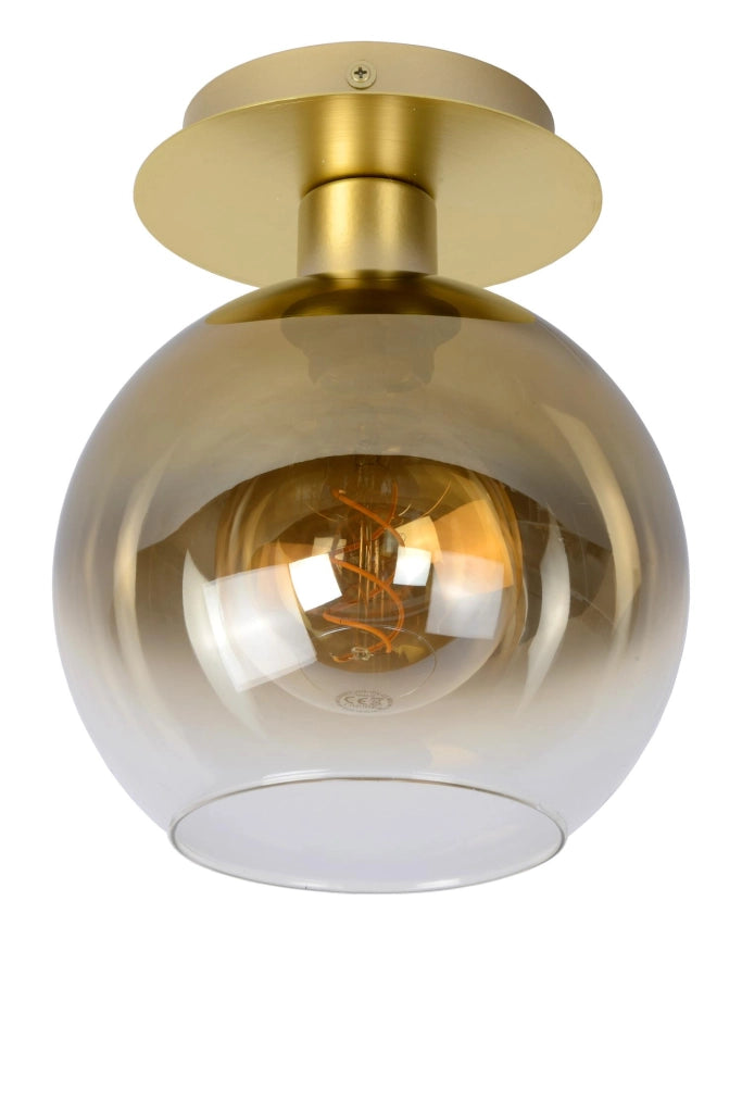 Plafoniera sfera vetro oro opaco Marius Lucide E27 60W