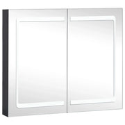Mobiletto da bagno con specchio LED 80 x 12,2 x 68 cm 02_0006569