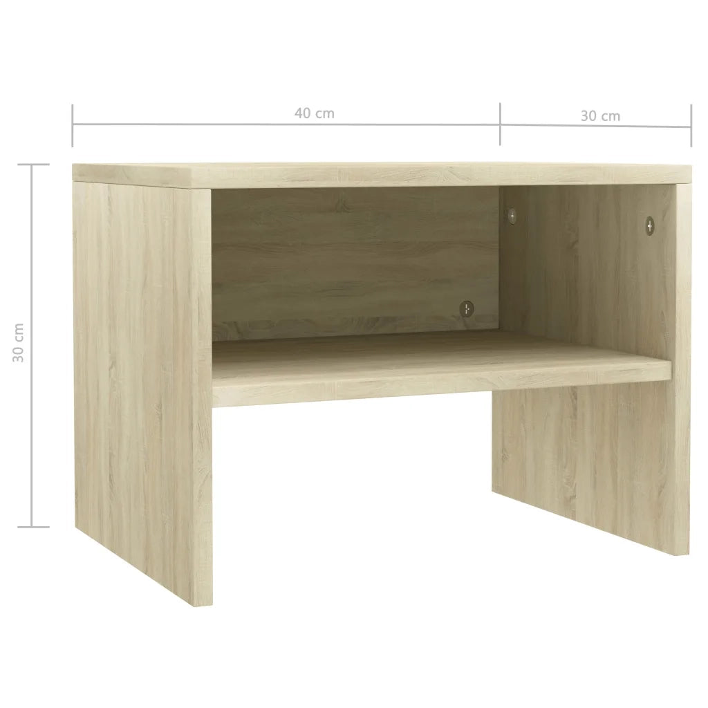 Comodini 2 pz Rovere Sonoma 40x30x30 cm in Legno Multistrato 800070