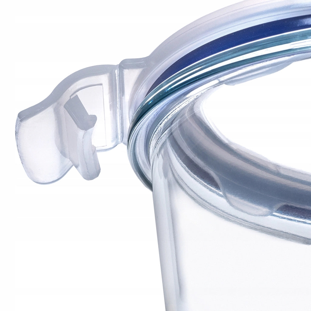 Set di contenitori per alimenti KADAX con coperchio in vetro, scatola rotonda, 4 pezzi