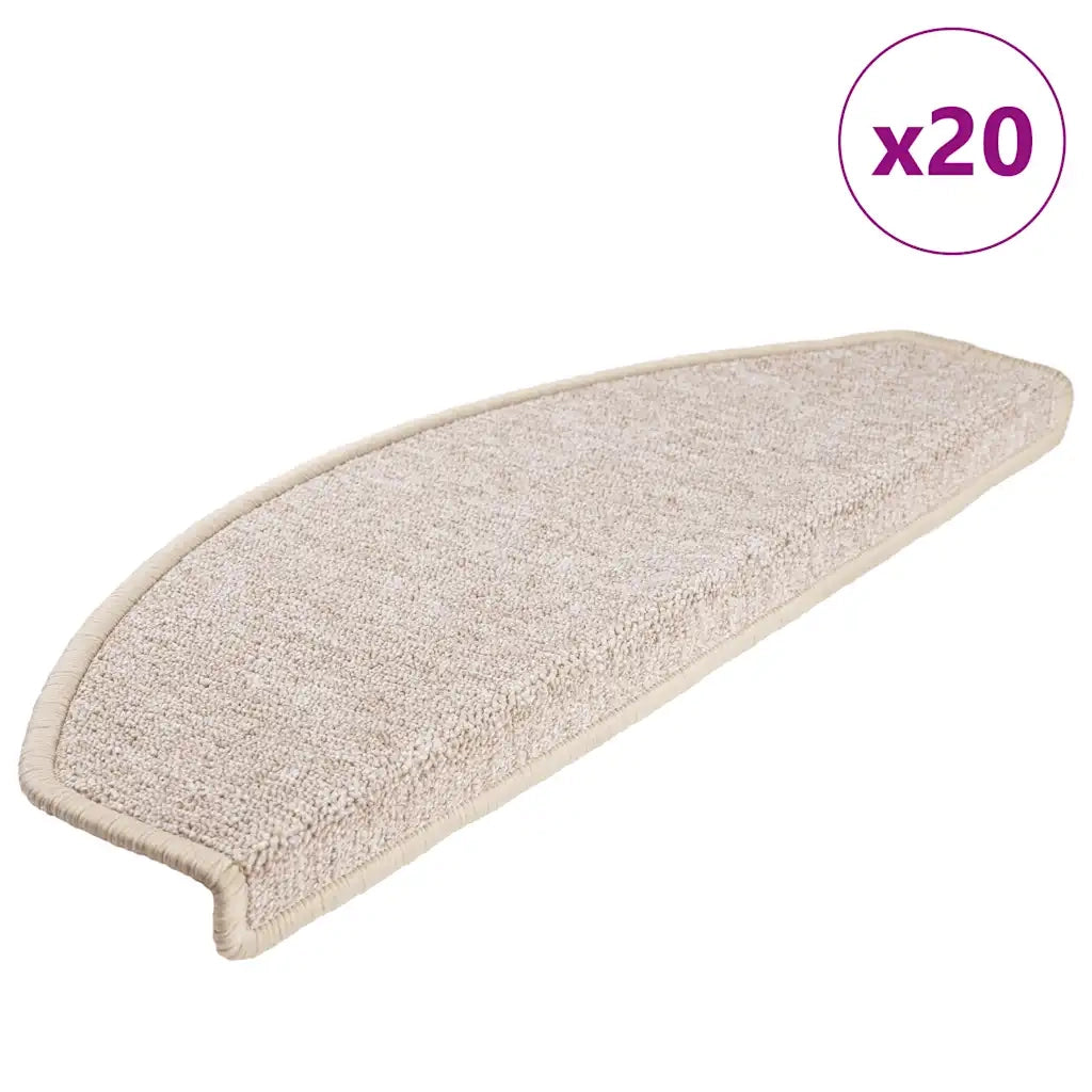 Tappetini per scale 20 pz 65x24x4 cm tortora semicircolari grandi 3365795