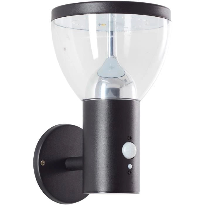Applique da esterno - BRILLIANT - TULIP - LED e solare - Rilevatore di movimento - Acciaio inossidabile e plastica - 4 W - Nero