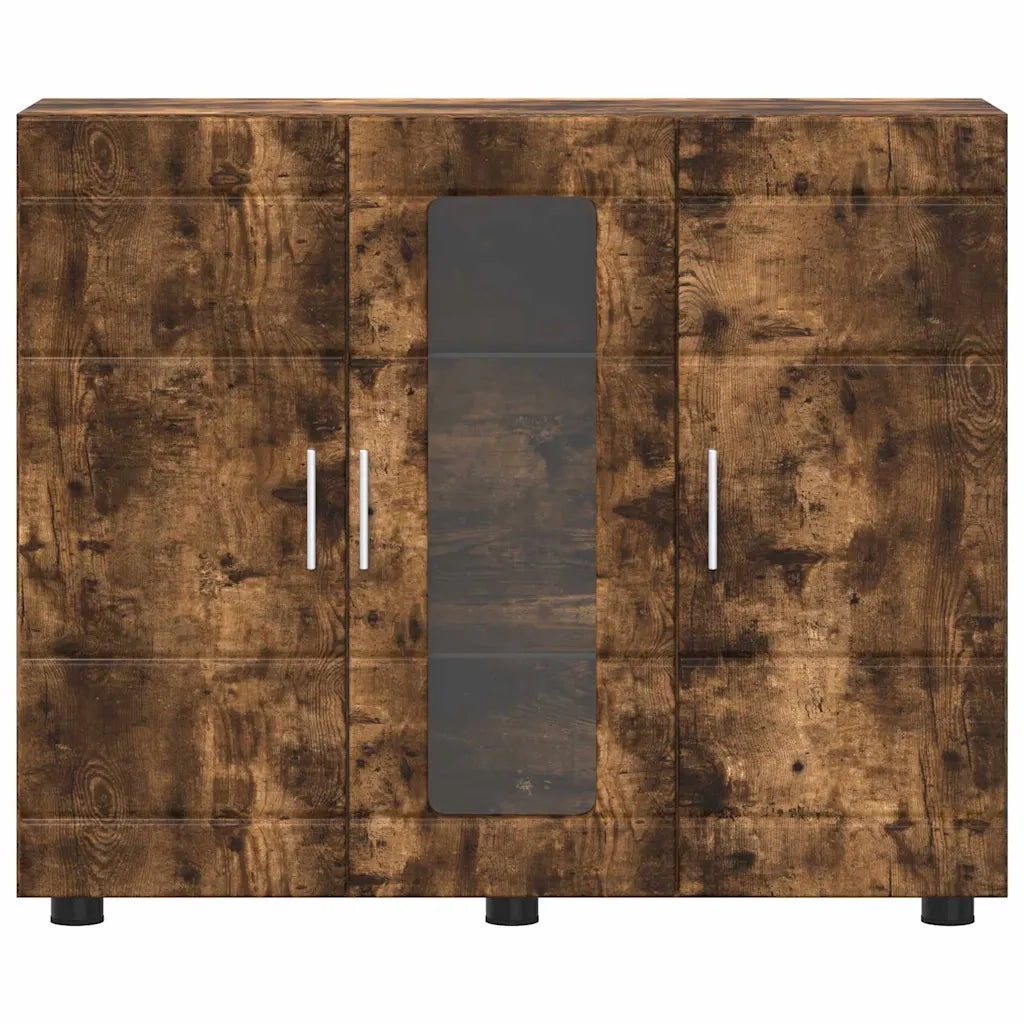 Credenza-Buffet-Armadio da cucina Rovere fumo 55,5 x 29 x 100 cm Legno multistrato