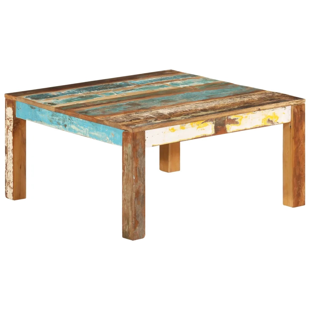 Tavolino da Salotto 80x80x40 cm in Legno Massello di Recupero 338030