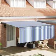 vidaXL Tenda Retrattile Blu e antracite 400 × 300 cm