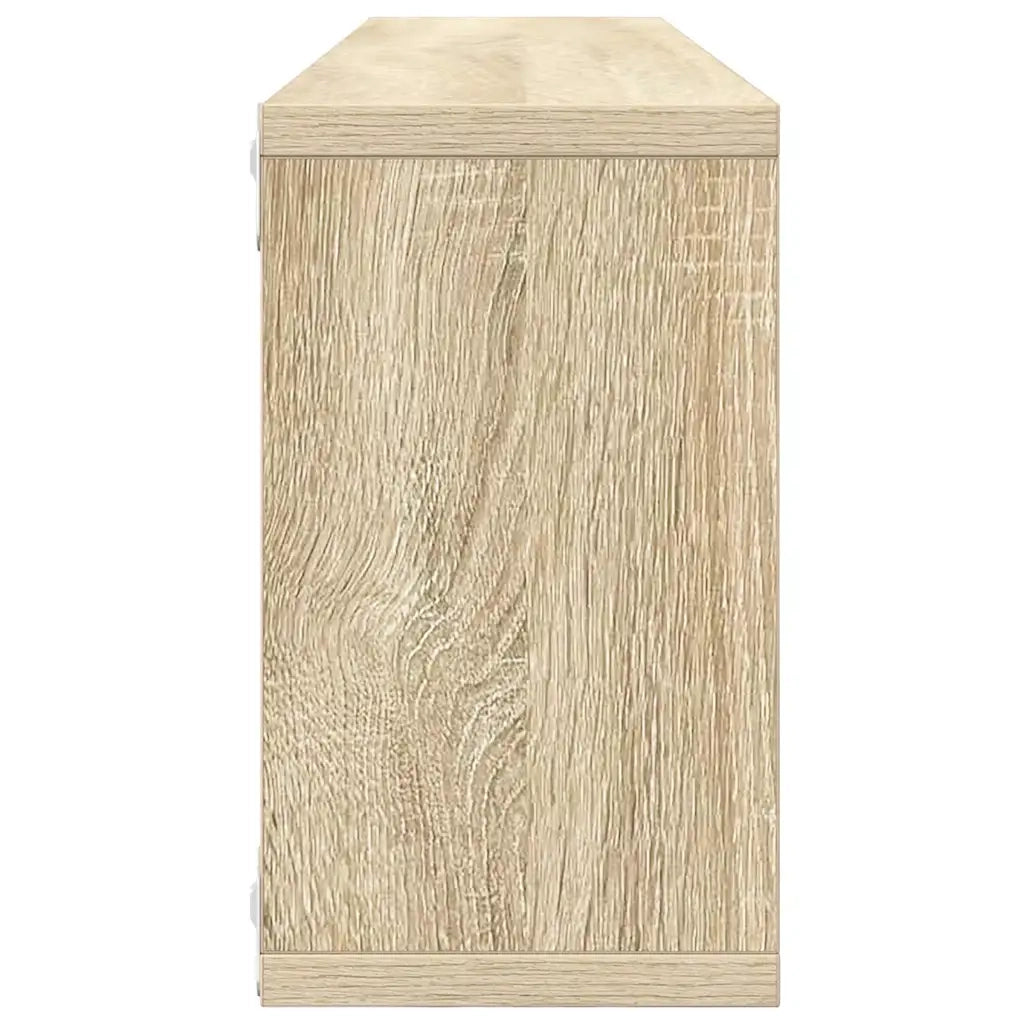 Mensole Parete Cubo 4pz Rovere Sonoma 80x15x26,5cm Multistrato 807116