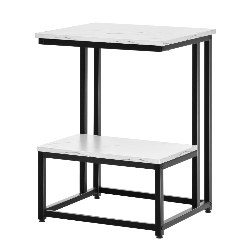 Tavolino da caff¨¨ moderno ¨C Minimal ¨C nero, bianco, metallo, vetro