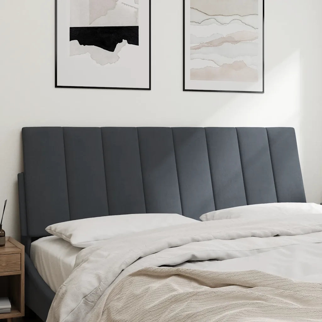 Cuscino Testiera Hanko Grigio Scuro 140 cm in Velluto CFW2896064