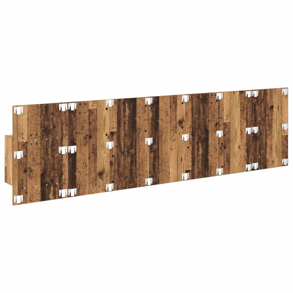 Testata con Comodino 3 pz-Set di 3 Testiera con Contenitore Legno vecchio Legno multistrato 955508