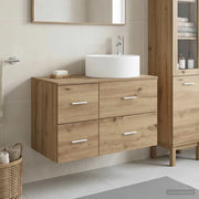 Set di mobili per il bagno 2 pz Rovere Artigianale 3404015
