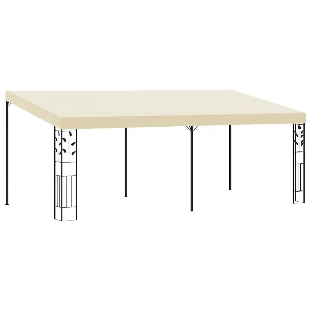 Gazebo a Parete 6x3x2,5 m Crema