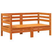 Divani Angolari Giardino 2pz-Sofa da giardino Marrone Cera Legno Massello Pino