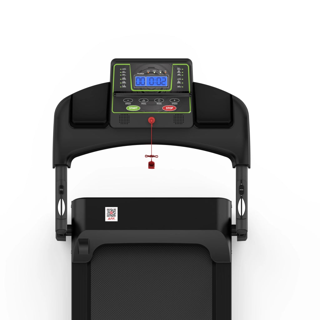 Tapis Roulant Pieghevole fino a 12 km/h con App, Display LED, Sensori Cardio e Portata 120 kg