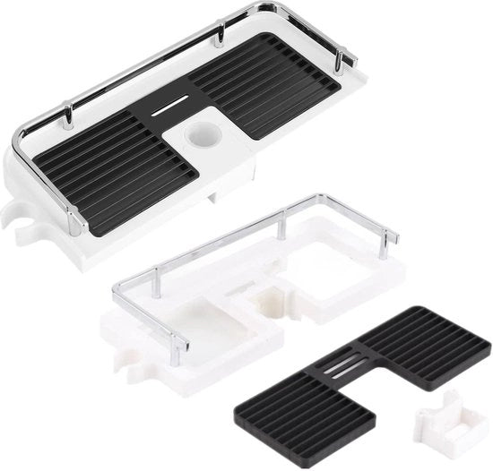 Caddy per doccia flessibile - Piastra per doccia - Piastra di stoccaggio - Organizzatore - Sostegno per toilette - Contenitore per sapone