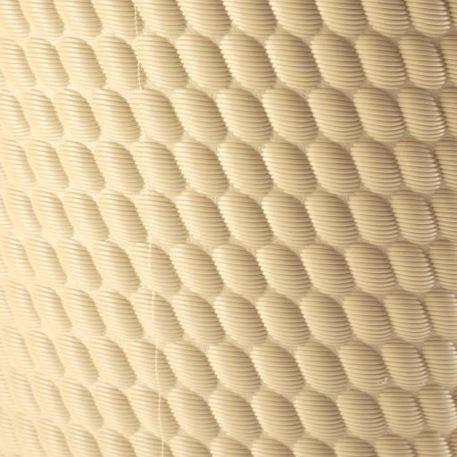 Vaso da fiori KADAX in plastica, rotondo, 35 cm, beige
