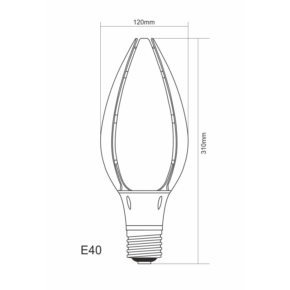 Lampadina a led 85W E40 per campane industriali 2700k
