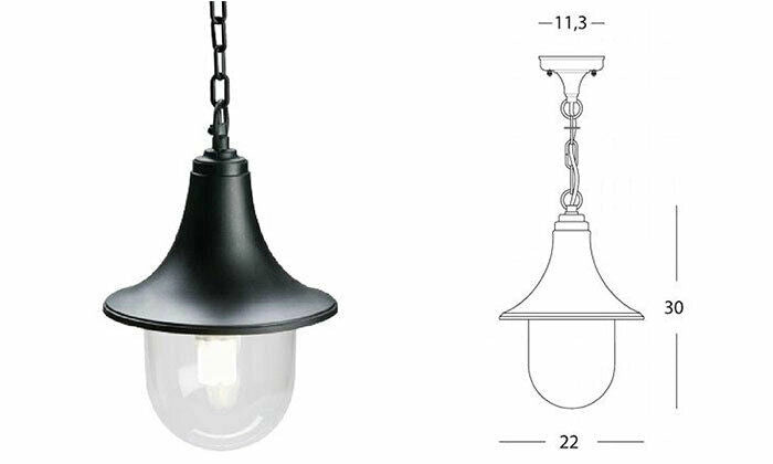 Lampada a Sospensione Illuminazione da Esterno Sospesa Luce Giardino Zoe Sovil