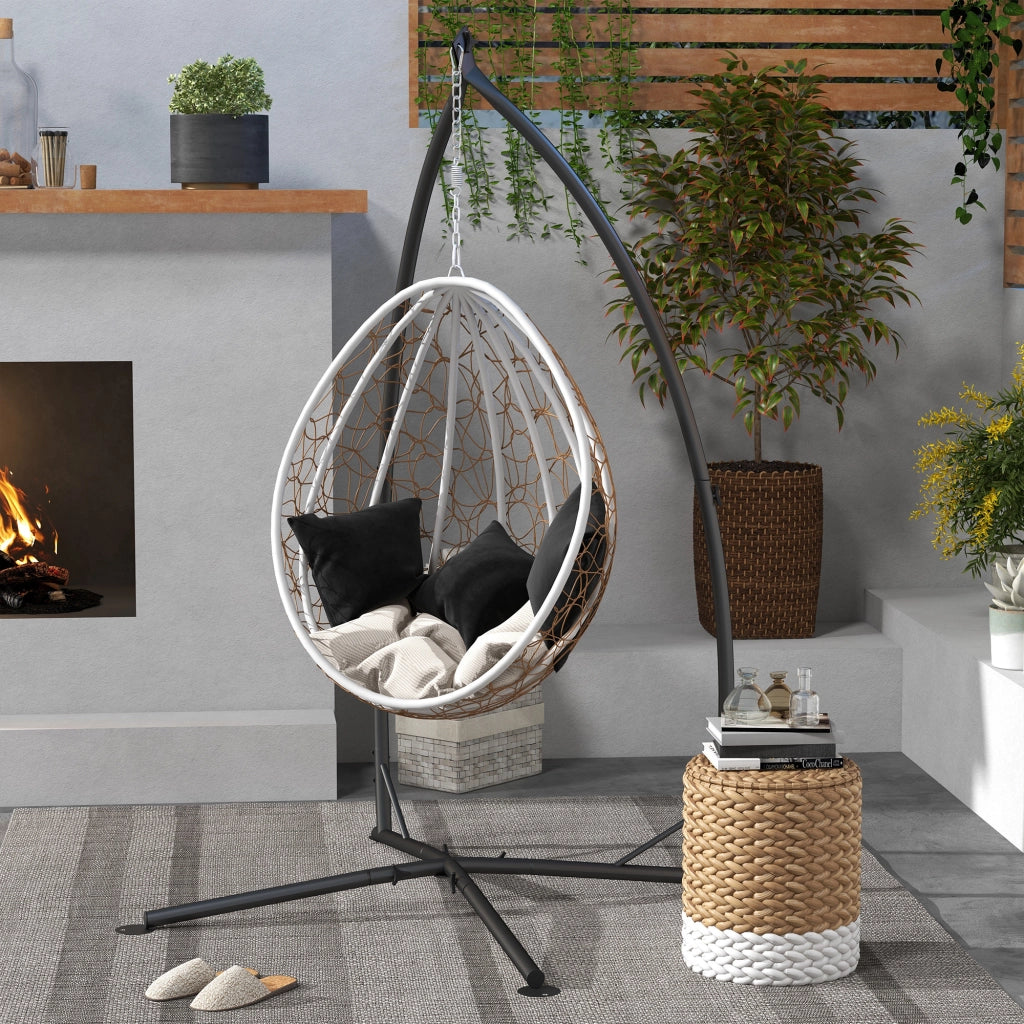 Pied Fauteuil Suspendu ¨C zephmum ¨C 215 cm, metallo nero