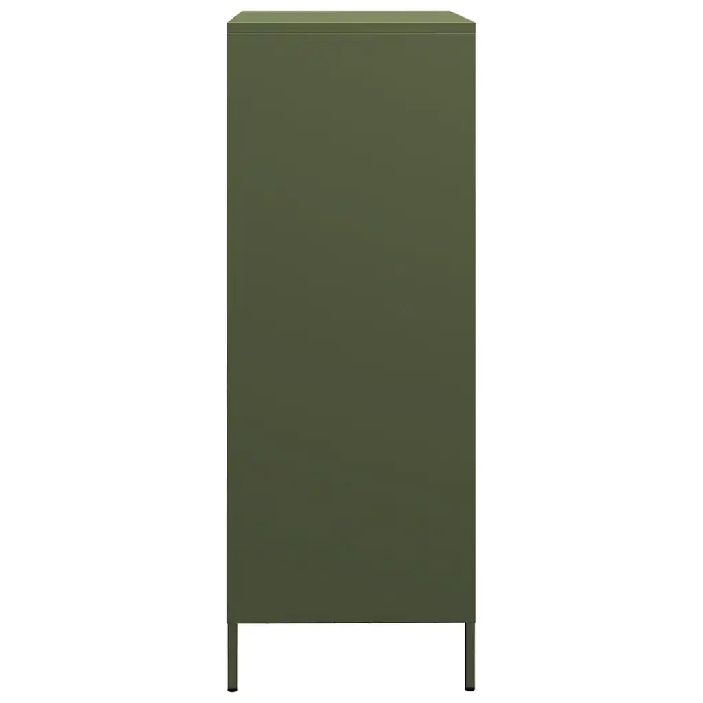 Credenza | Madia | Buffet da pranzo | Armadio da pranzo Verde Oliva 68x39x101,5 cm in Acciaio