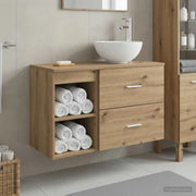 Set di mobili per il bagno 2 pz Rovere Artigianale 3403879