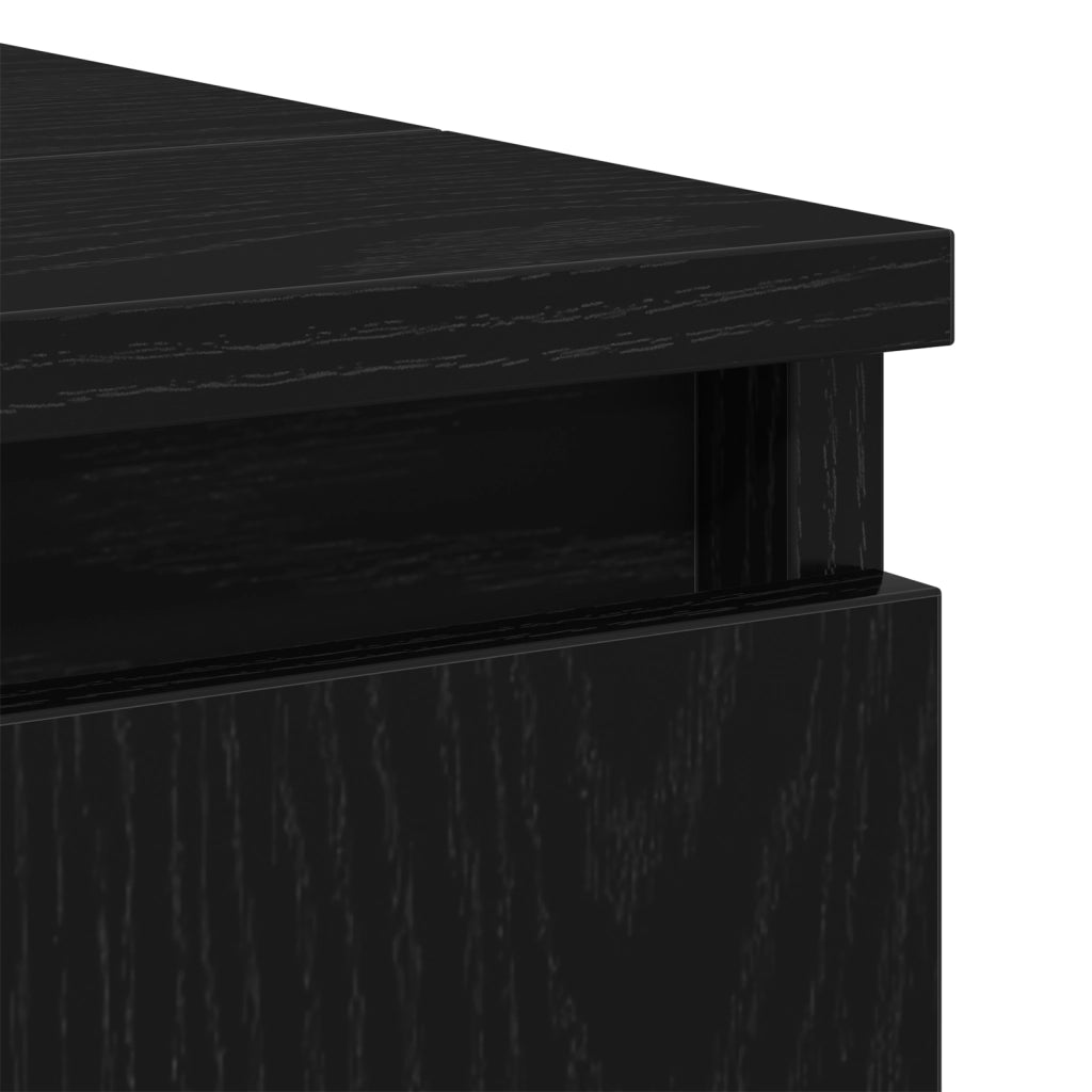 Mobile Lavabo Nero Rovere 58x33x60 cm Legno Ingegnerizzato