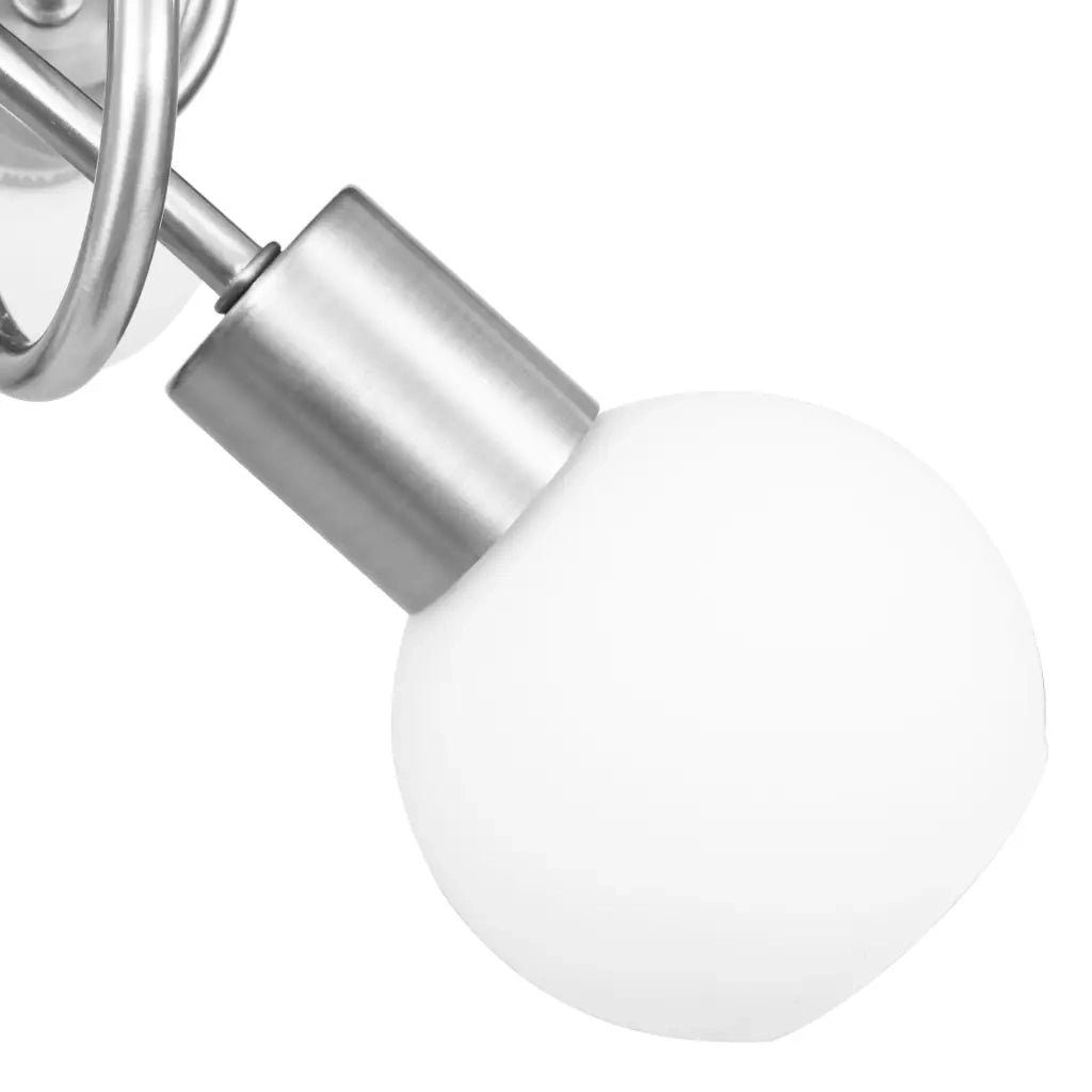 Lampadario Paralume in Ceramica a Coppa Bianco 3 Lampadine E14 289228