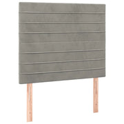 Testiera | Testata Grigio Chiaro 80x5x118/128 cm Velluto