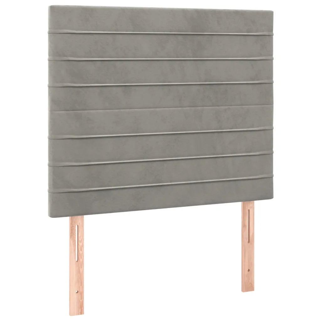 Testiera | Testata Grigio Chiaro 80x5x118/128 cm Velluto