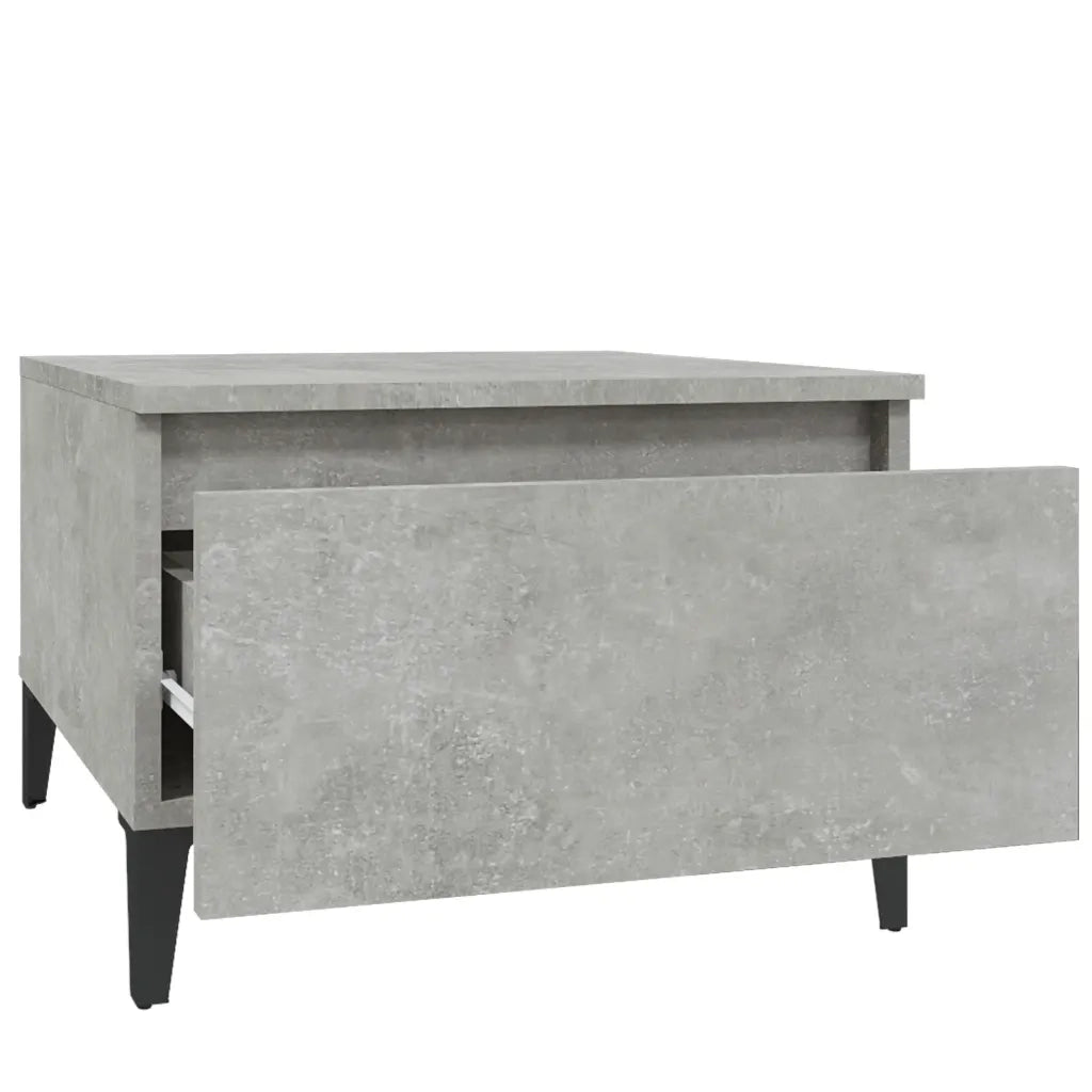 Tavolini 2 pz | Tavolo laterale Grigio Cemento 50x46x35 cm in Legno Multistrato