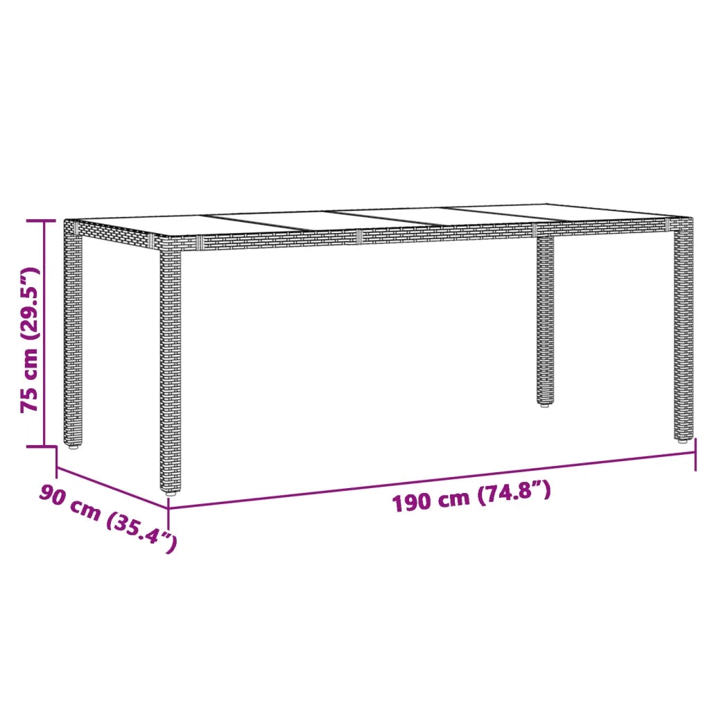 Set Bistrò da Giardino 9 pz con Cuscini in Polyrattan Marrone 3276920