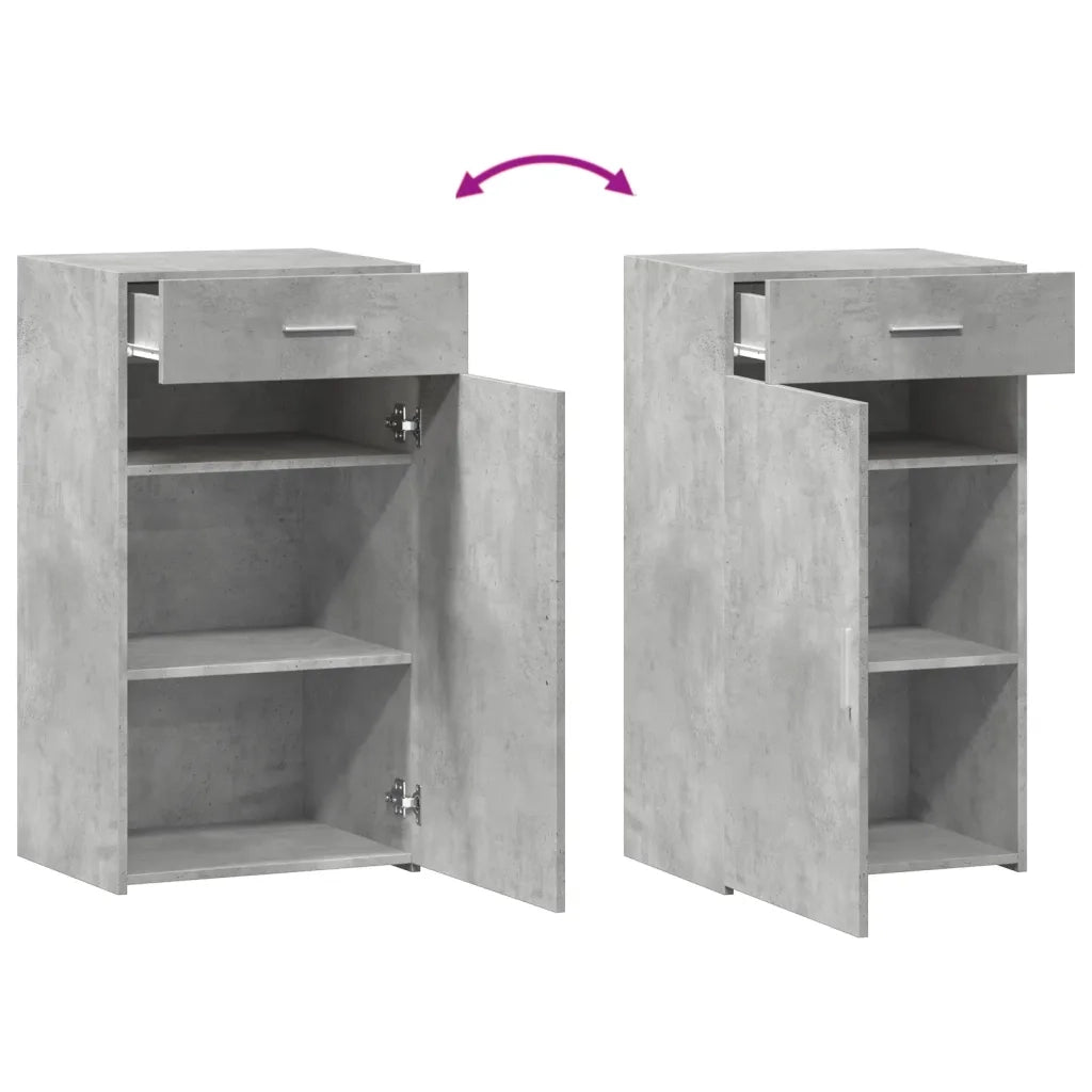 Credenza Grigio Cemento 50x42,5x93 cm in Legno Multistrato 846295