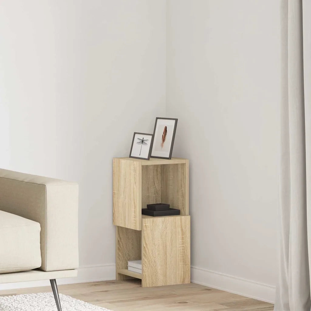 Mobile angolare 25,5x25x55cm Legno ingegnerizzato Rovere Sonoma 889823