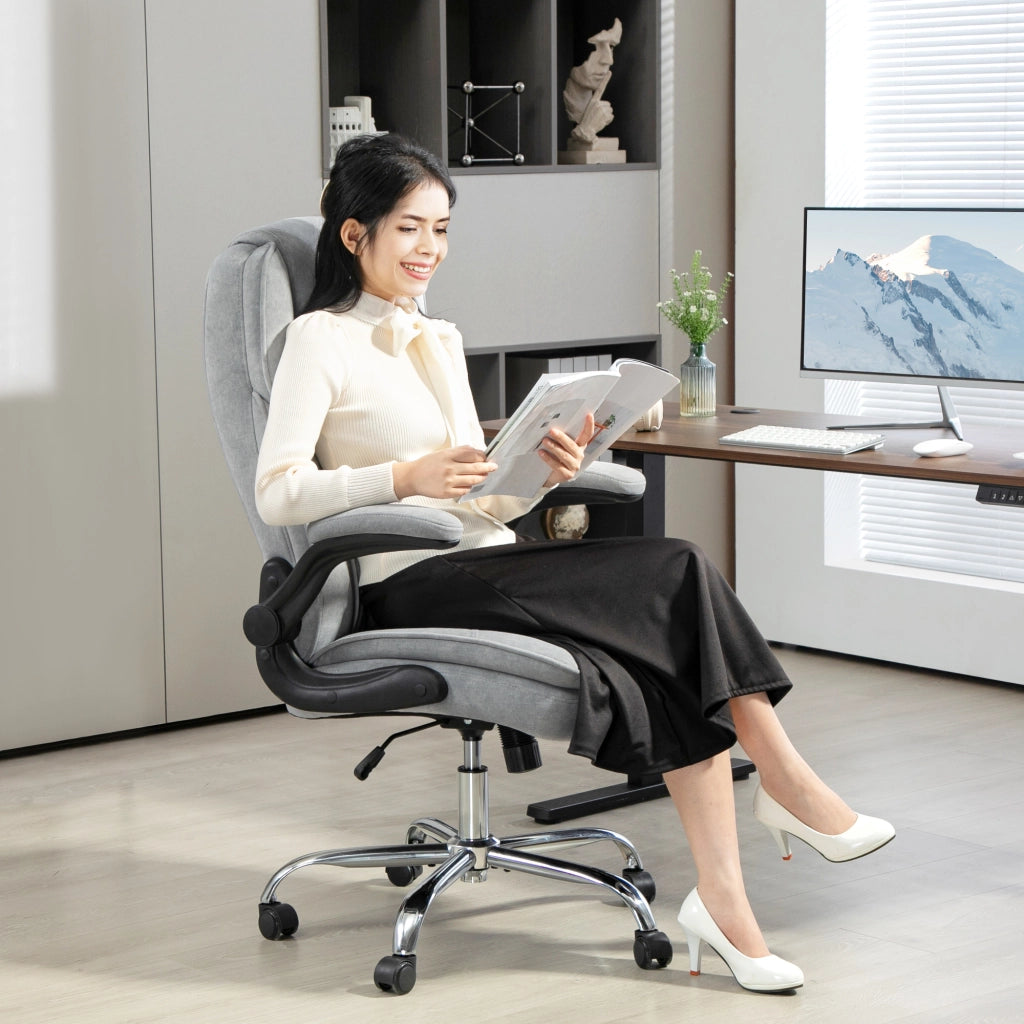 Sedia da ufficio ergonomica ¨C zephmum ¨C Grigio 70x70x114-122 cm