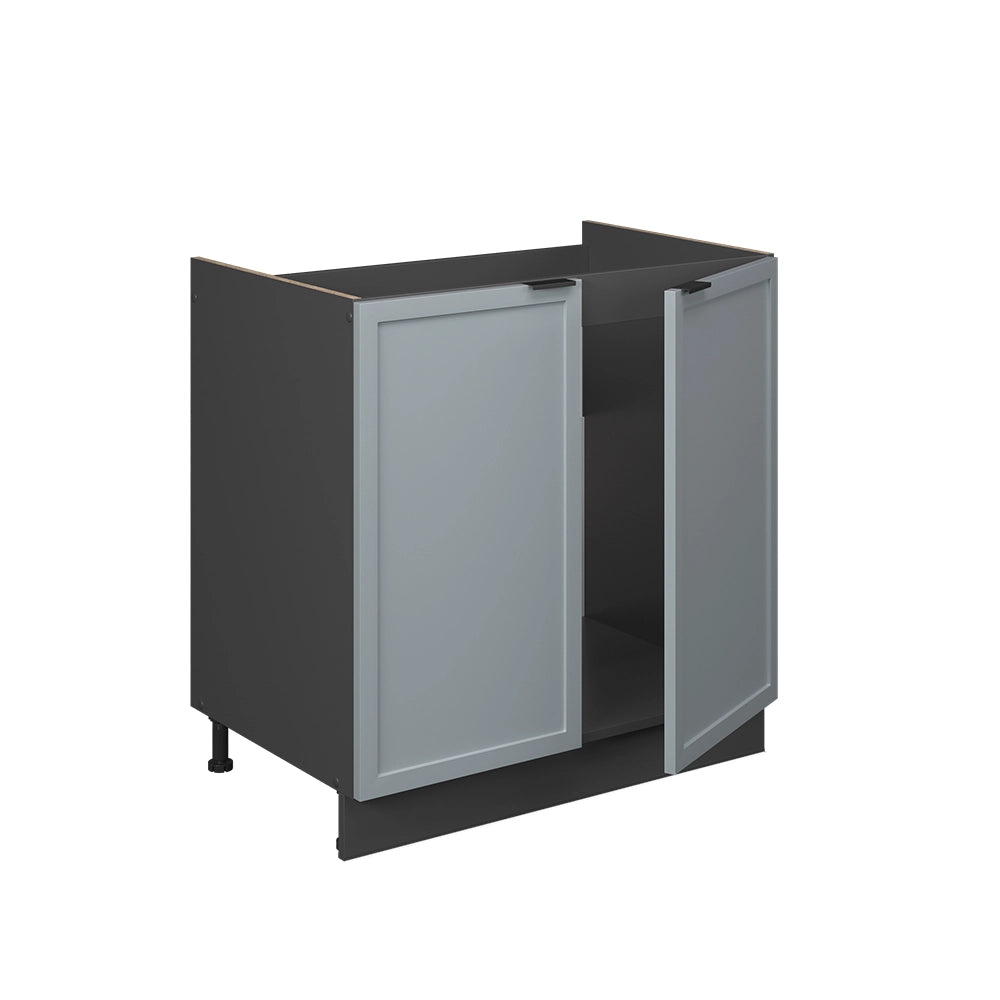 Vicco Mobile lavello cucina Blu-grigio chiaro 80 cm , PL Marmo