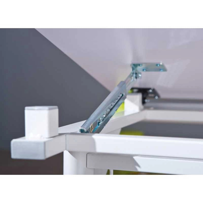 Scrivania Inter Link con piano inclinabile, regolabile in altezza e vano porta oggetti Dim.100x66x69-84h