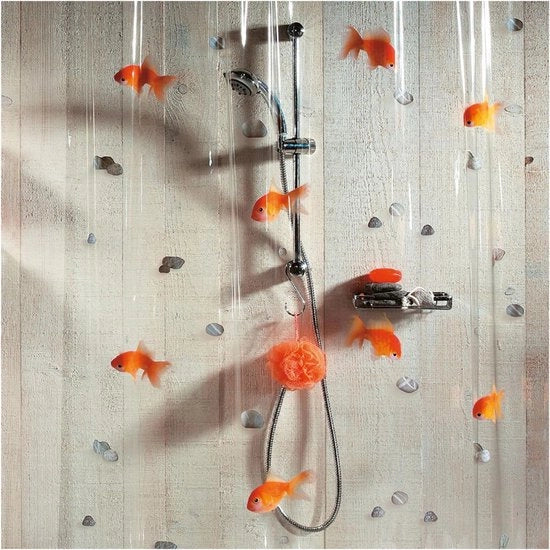 Douchegordijn in PVC 100% - 180x200cm - Translucido