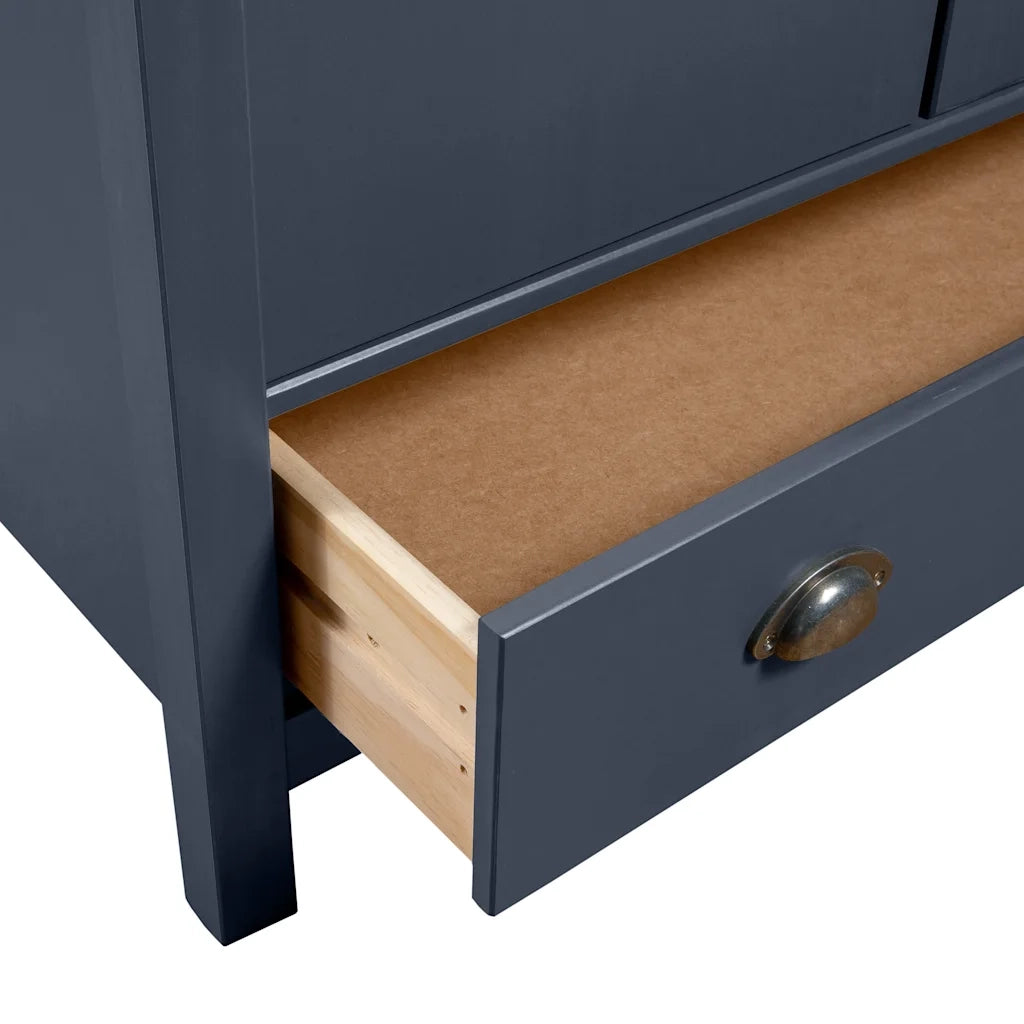 Armadio a 2 Ante Hill Grigio 89x50x170 cm in Legno di Pino 288949