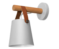 Lampada Da Muro Metallico Con Cintura Bianco APP467-1W White