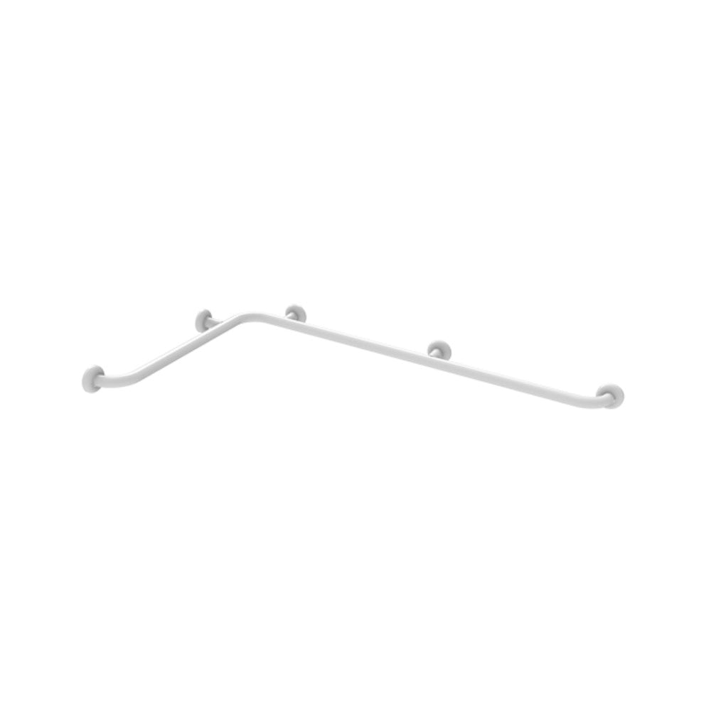 Maniglia angolare di sicurezza in acciaio inox cm.70x120 bianco