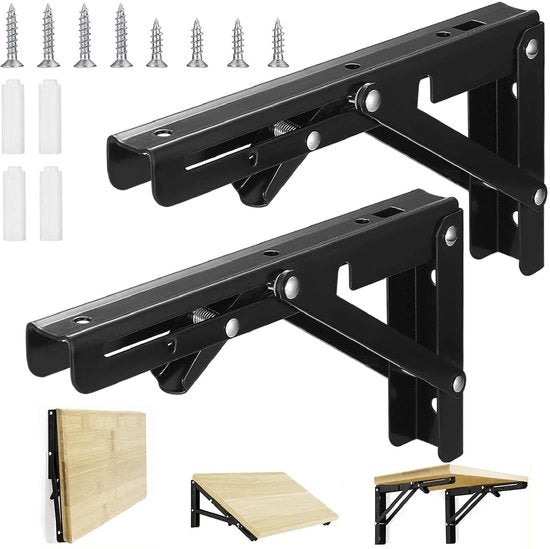 Beugel per tavolo 200mm - Acciaio Inossidabile - 2 pezzi - Resistenti allo shock - Opzionabile - Riduzione dello spazio - Progettato per essere resistente ai graffi - Beugel per tavolo pieghevole