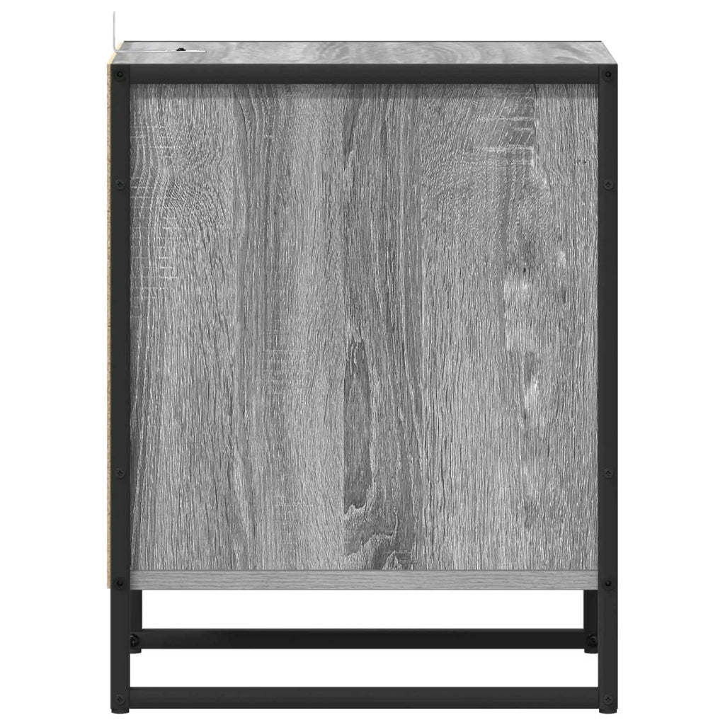 Comodino-Tavolino da notte Grigio Sonoma 39,5 x 30 x 50 cm Legno multistrato 719800